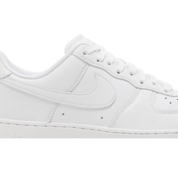 Nike Air Force 1 07' Fresh Triple White Leather Mens Basketball Shoes DM0211 100 - Picture 3 of 9